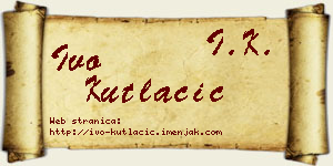Ivo Kutlačić vizit kartica